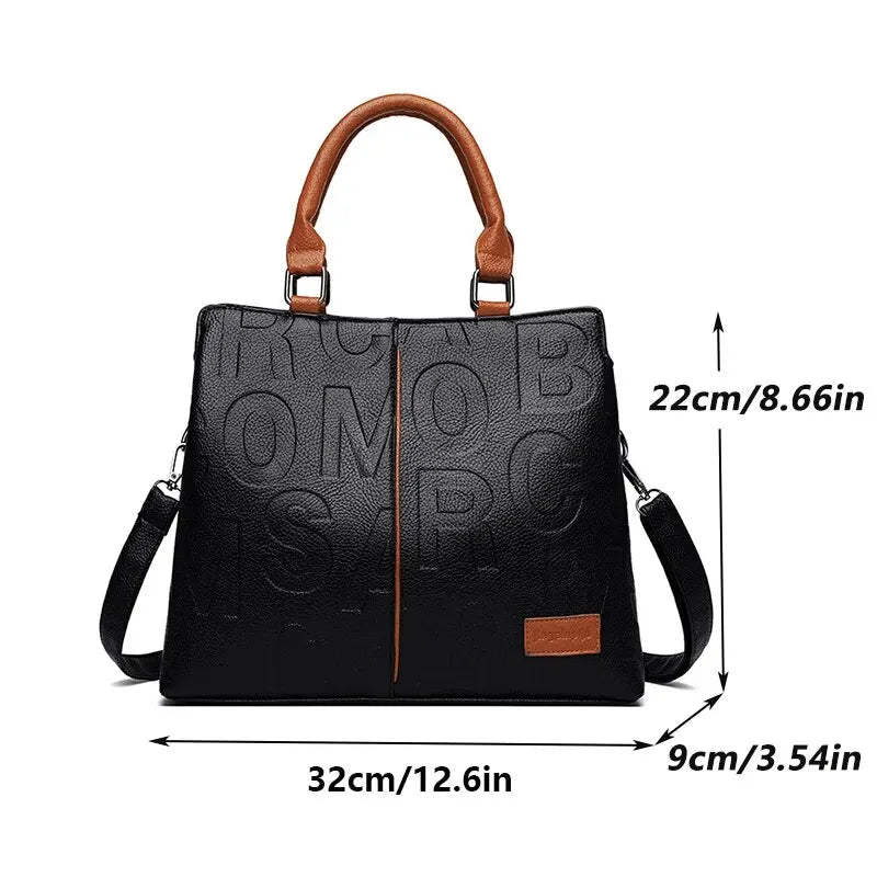 Yogodlns Microfiber Synthetic Leather Casual Tote Bag