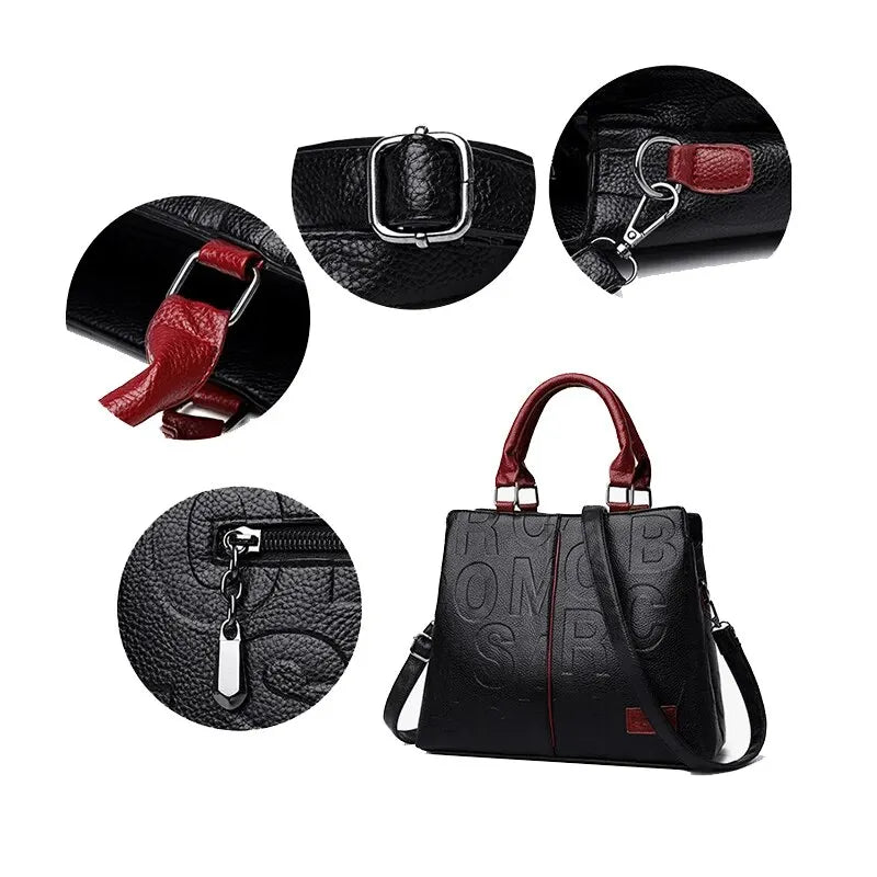 Yogodlns Microfiber Synthetic Leather Casual Tote Bag
