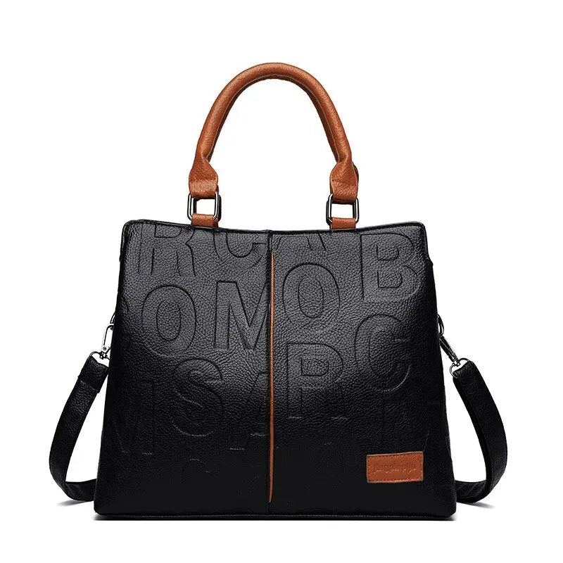 Yogodlns Microfiber Synthetic Leather Casual Tote Bag