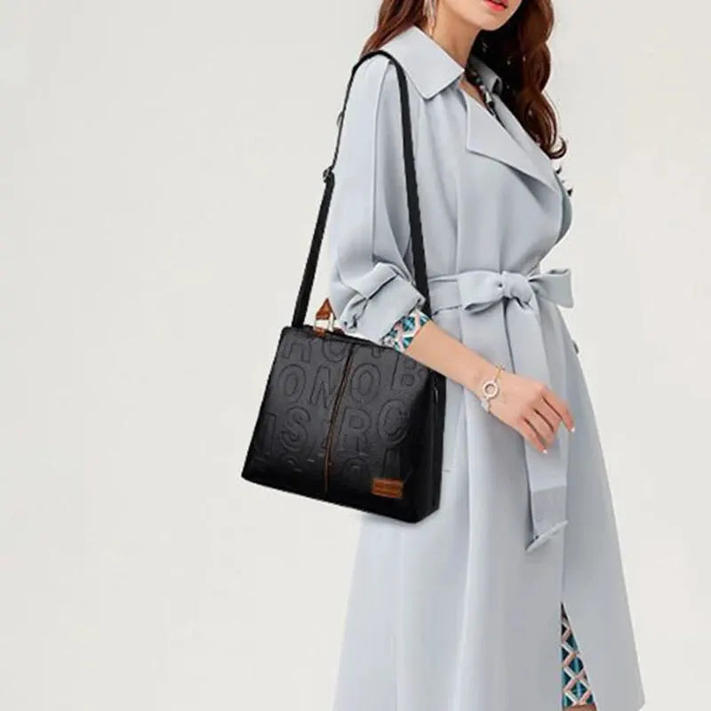 Yogodlns Microfiber Synthetic Leather Casual Tote Bag