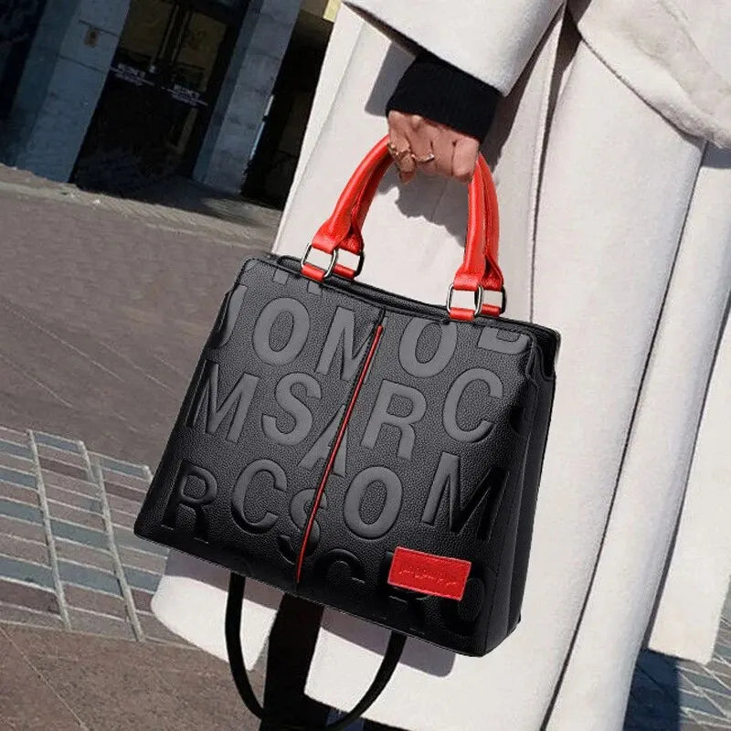Yogodlns Microfiber Synthetic Leather Casual Tote Bag
