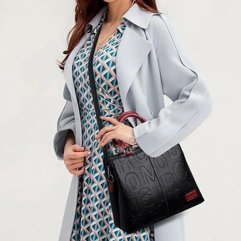 Yogodlns Microfiber Synthetic Leather Casual Tote Bag