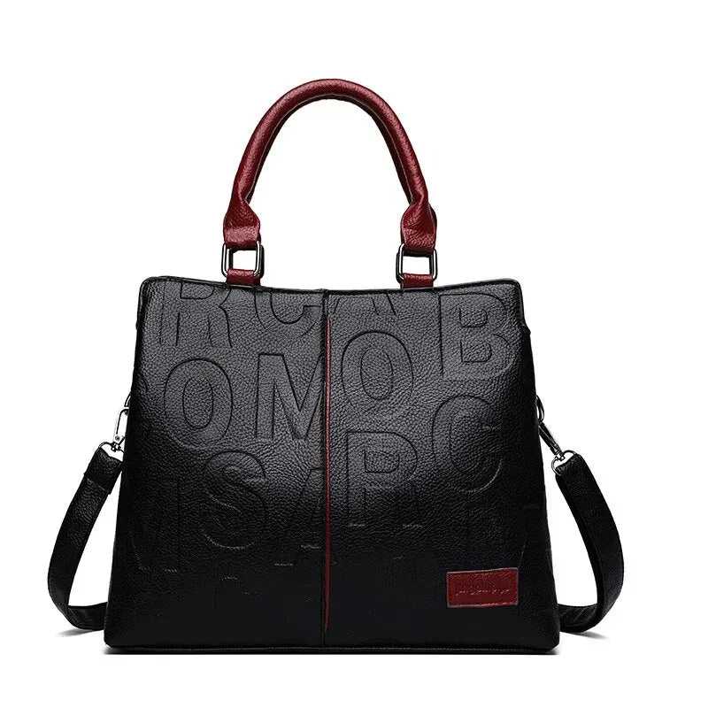 Yogodlns Microfiber Synthetic Leather Casual Tote Bag