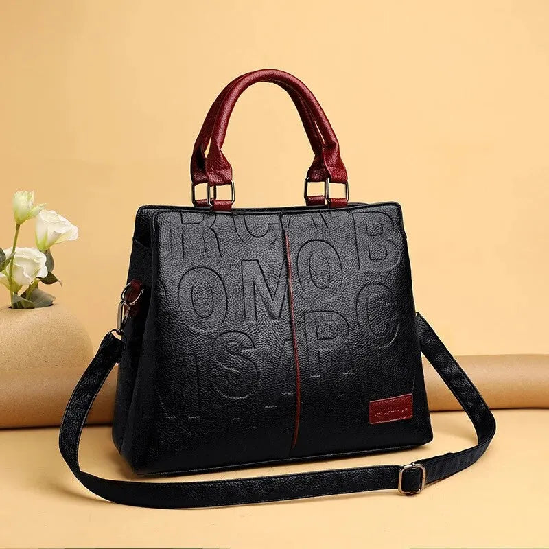 Yogodlns Microfiber Synthetic Leather Casual Tote Bag