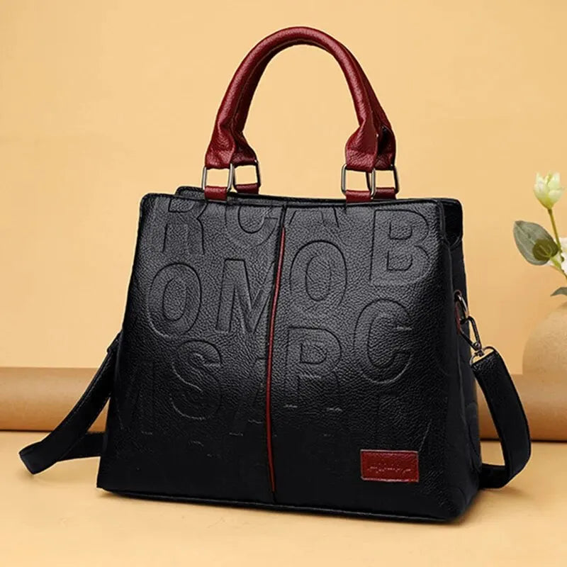 Yogodlns Microfiber Synthetic Leather Casual Tote Bag