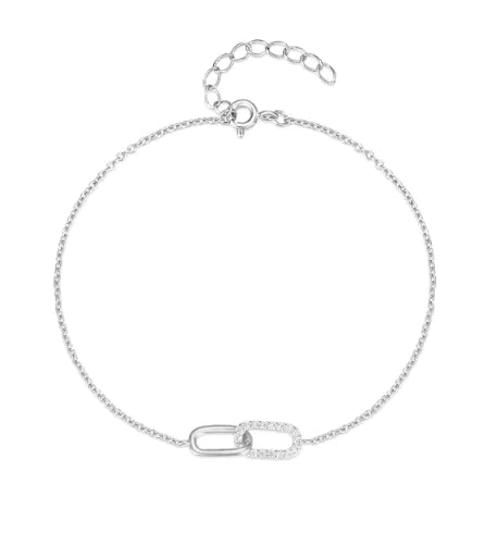 Infinity Pave Bracelet 925 Sterling Silver