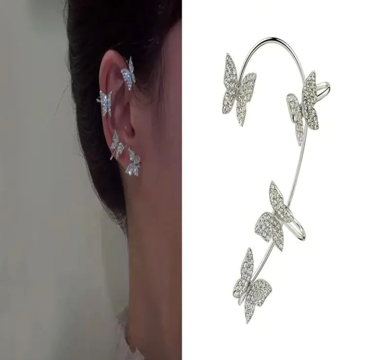 Light Luxury Butterfly Ear Hanging Super Immortal