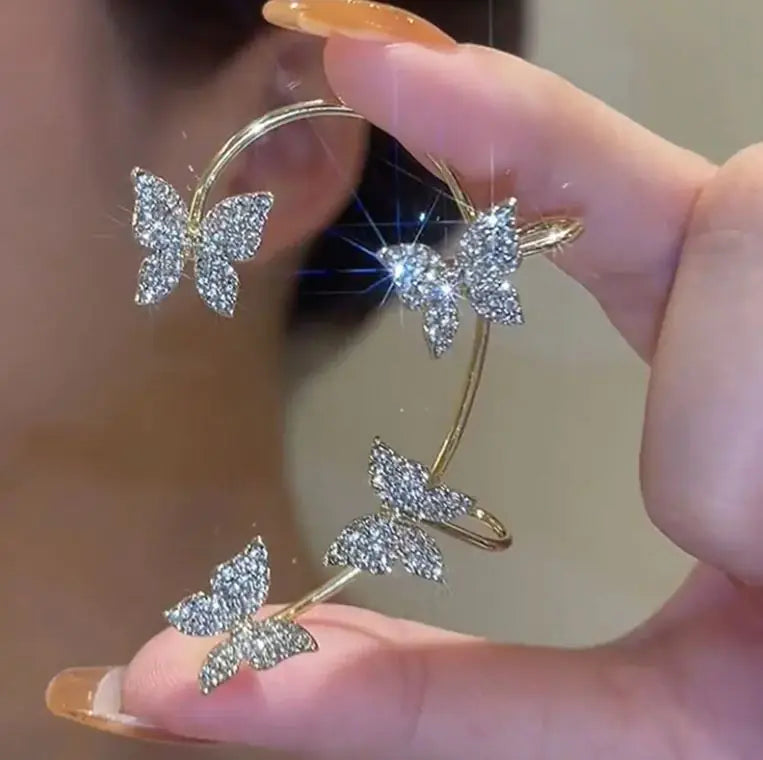 Light Luxury Butterfly Ear Hanging Super Immortal